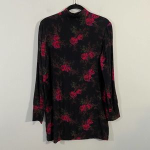 & Other Stories Women's Roses Floral High Neck Long Sleeve Slip Dress Size 6